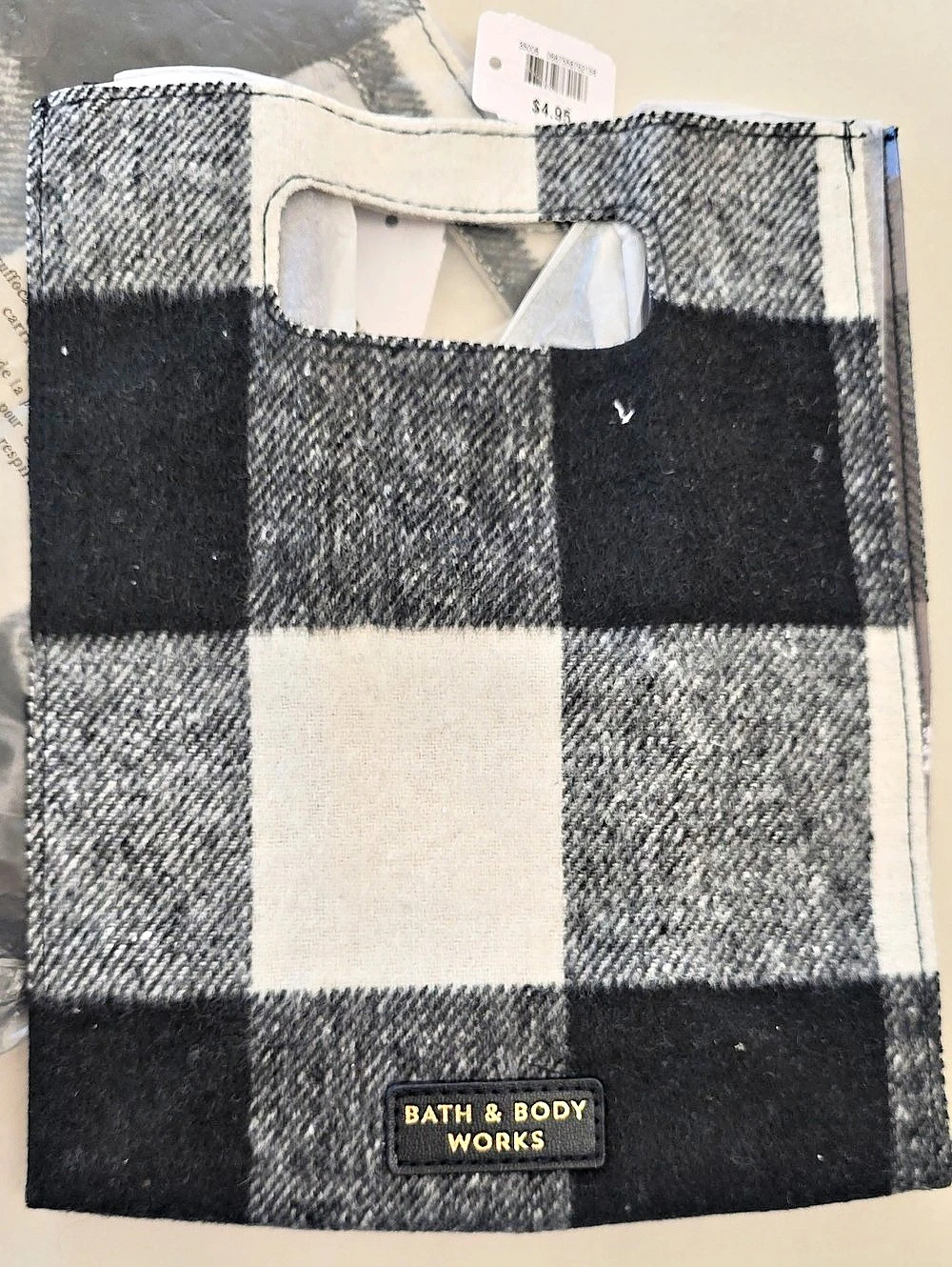 Bath & Body Works Checkered Gift Bags in Black & White NWT (3 Pack)